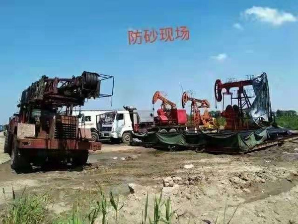 冀東樹脂固沙劑施工現場